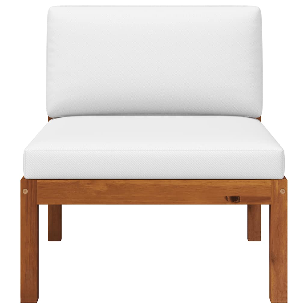 Divano da giardino centrale con cuscini in legno di acacia e corda