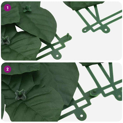 Paravento da Balcone con Foglie Verde Scuro 400x100 cm - homemem39