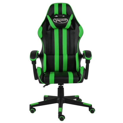 Sedia da Gaming Nero e Verde in Similpelle | homemem39
