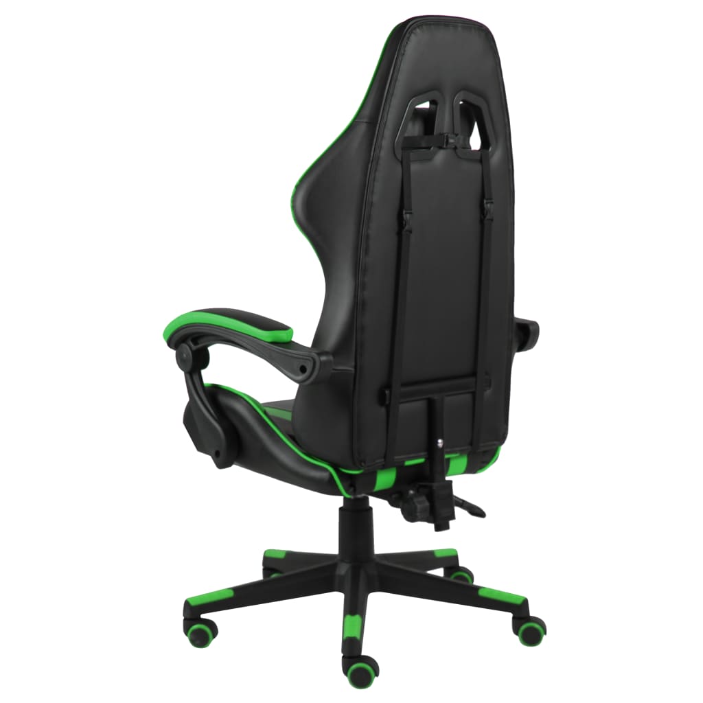 Sedia da Gaming Nero e Verde in Similpelle | homemem39