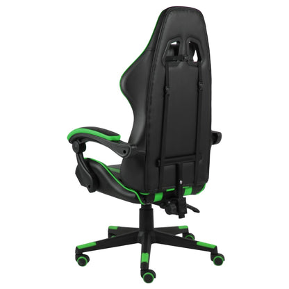Sedia da Gaming Nero e Verde in Similpelle | homemem39