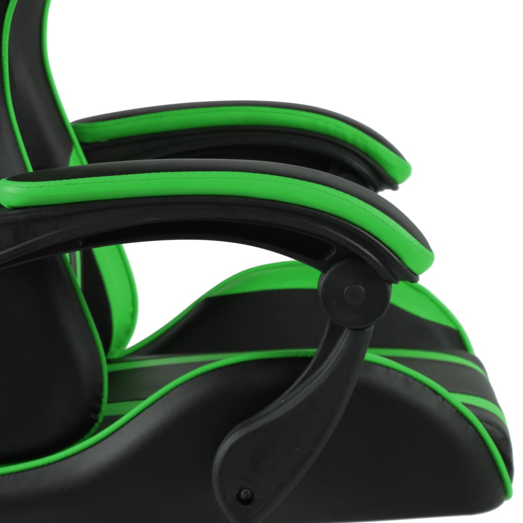 Sedia da Gaming Nero e Verde in Similpelle | homemem39