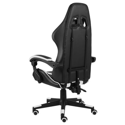 Sedia da Gaming Nero e Bianco in Similpelle | homemem39
