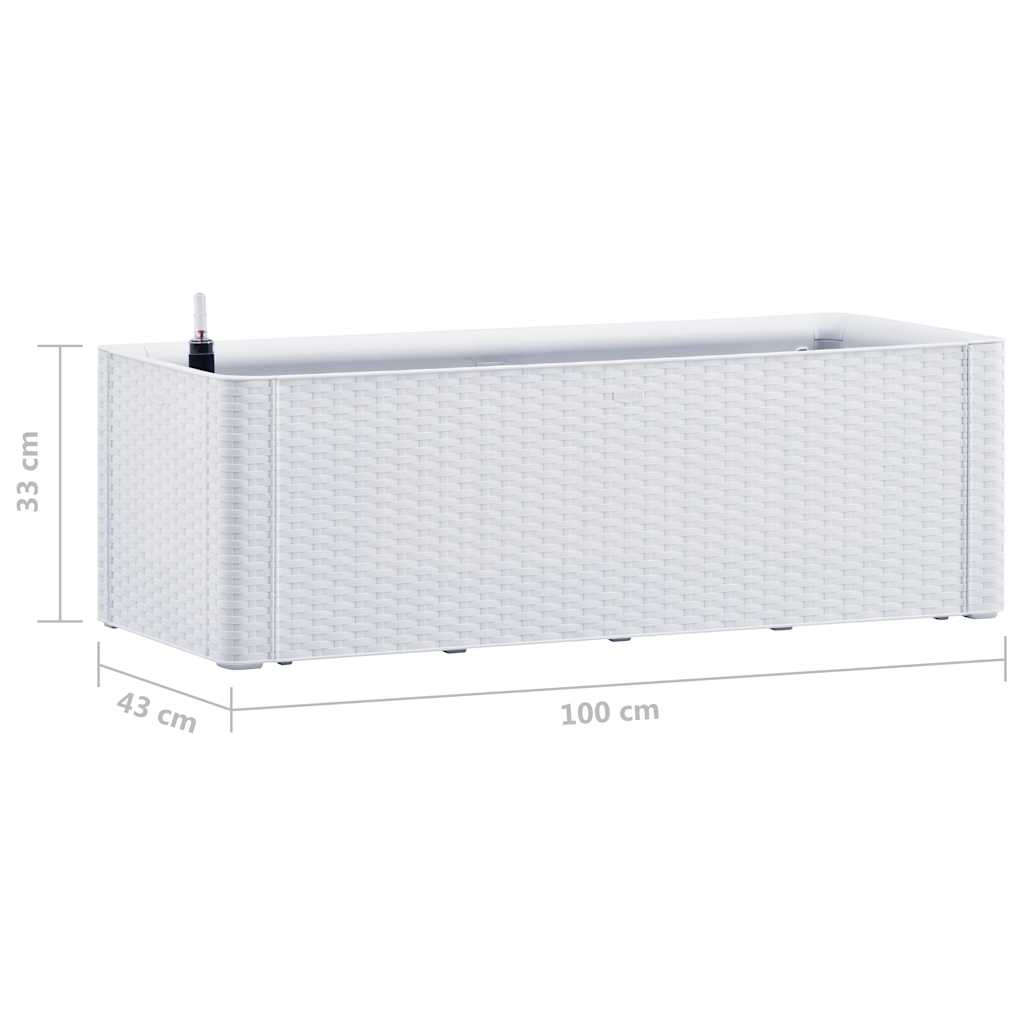 Letto Rialzato da Giardino con Sistema Irrigazione Bianco - homemem39