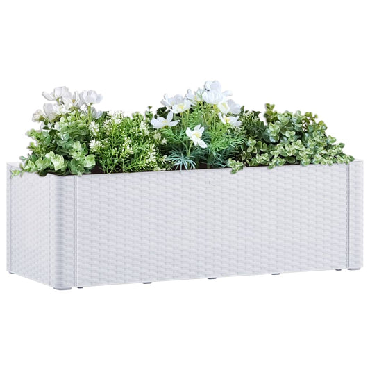 Letto Rialzato da Giardino con Sistema Irrigazione Bianco - homemem39