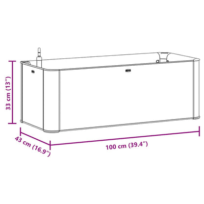 Letto Rialzato Giardino con Irrigazione Antracite 100x43x33 cm - homemem39