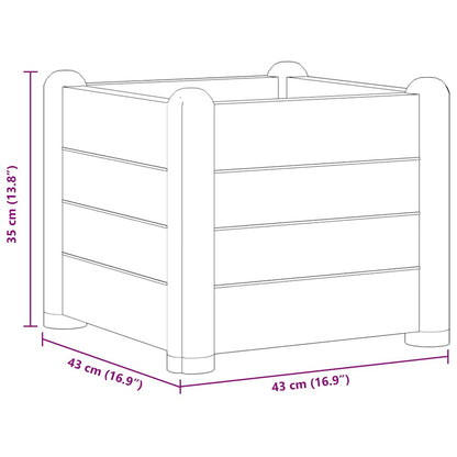 Letto Rialzato da Giardino in PP Bianco 43x43x35 cm | homemem39