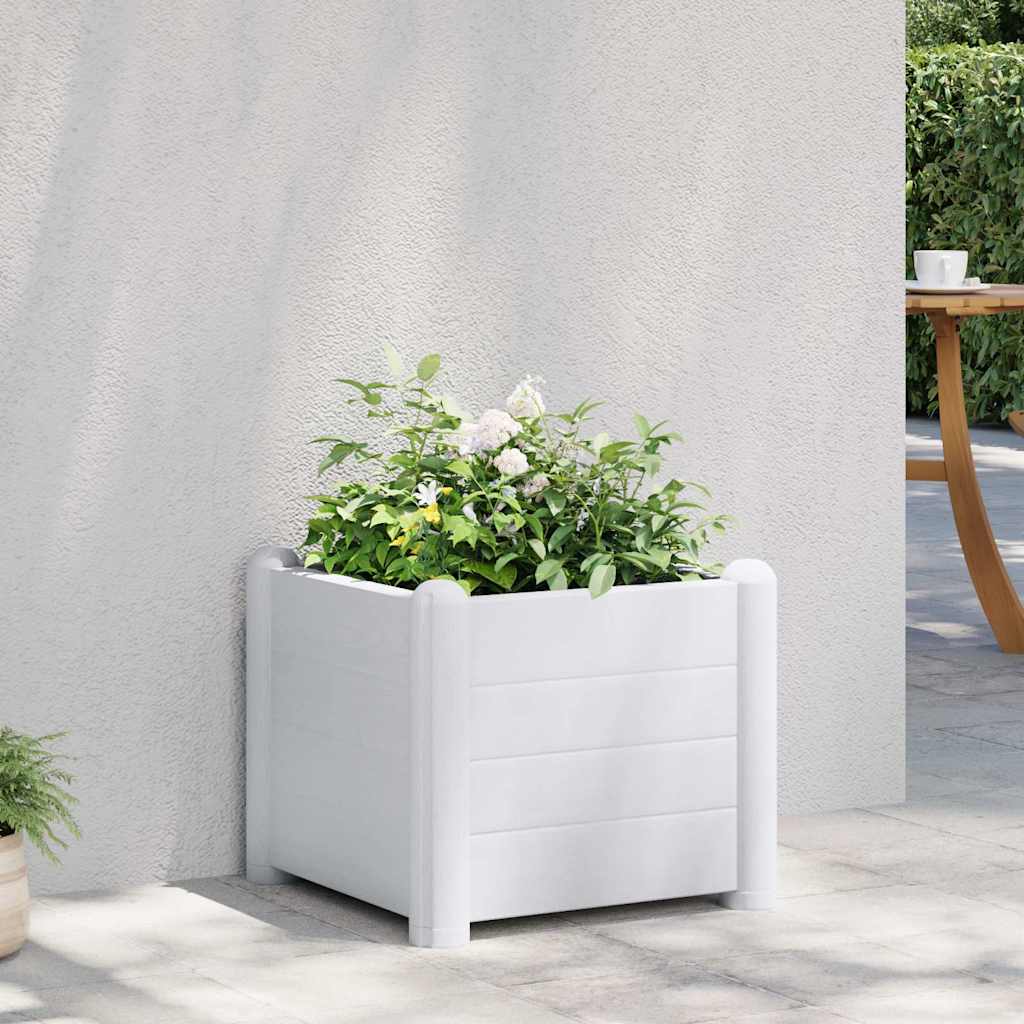 Letto Rialzato da Giardino in PP Bianco 43x43x35 cm | homemem39