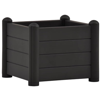 Letto Rialzato da Giardino in PP Antracite 43x43x35 cm | homemem39