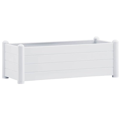 Letto Rialzato da Giardino in PP Bianco 100x43x35 cm - homemem39