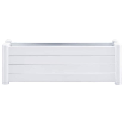 Letto Rialzato da Giardino in PP Bianco 100x43x35 cm - homemem39