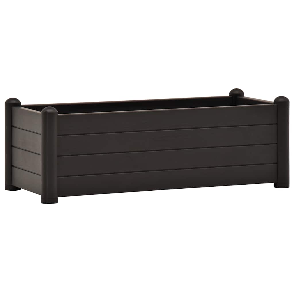 Letto Rialzato da Giardino in PP Antracite 100x43x35 cm - homemem39