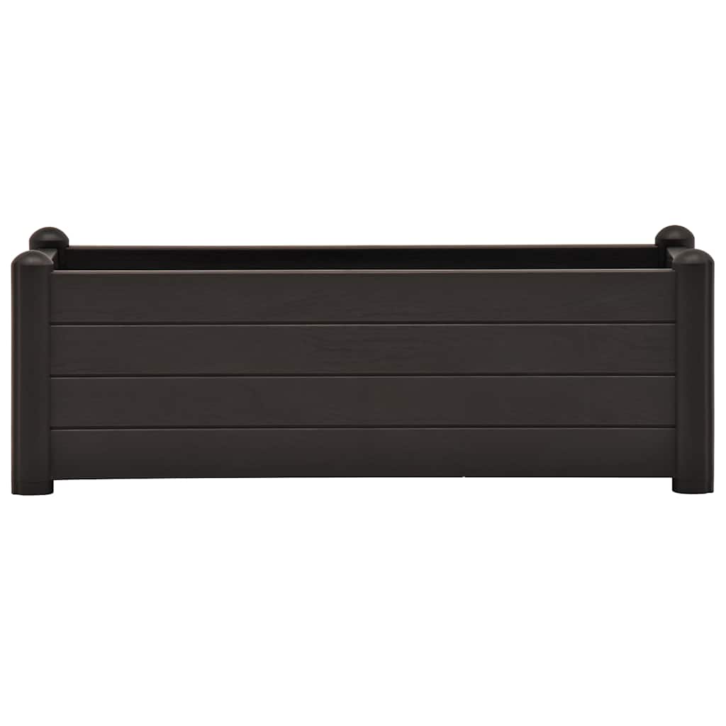 Letto Rialzato da Giardino in PP Antracite 100x43x35 cm - homemem39