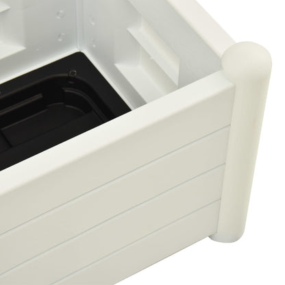 Fioriera da Giardino con Graticcio 43x43x142 cm PP Bianco - homemem39