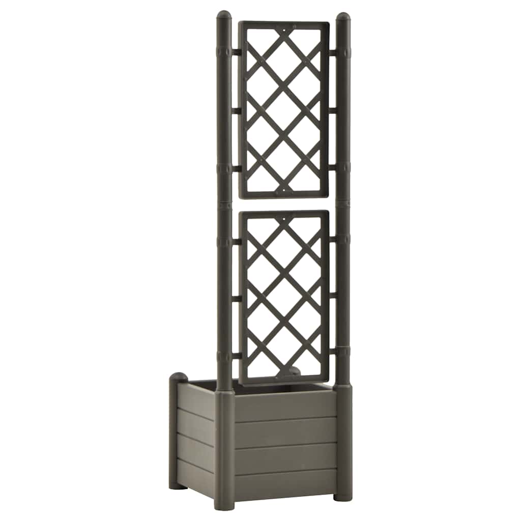 Fioriera da Giardino con Graticcio 43x43x142 cm PP Antracite | homemem39