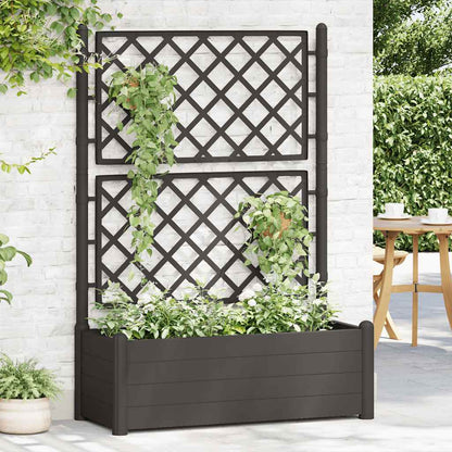 Fioriera da Giardino con Graticcio 100x43x142 cm PP Antracite
