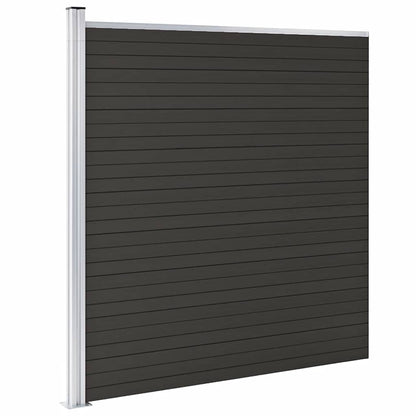 Pannello di Recinzione in WPC 175x186 cm Nero | homemem39