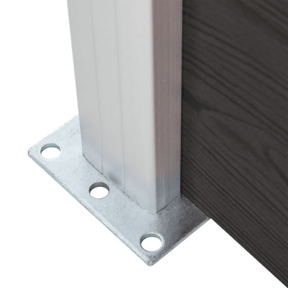 Pannello di Recinzione in WPC 175x186 cm Nero - homemem39