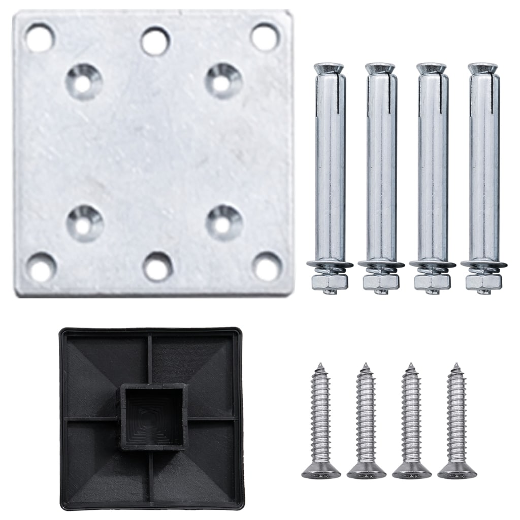 Pannello di Recinzione in WPC 95x(105-180) cm Nero - homemem39