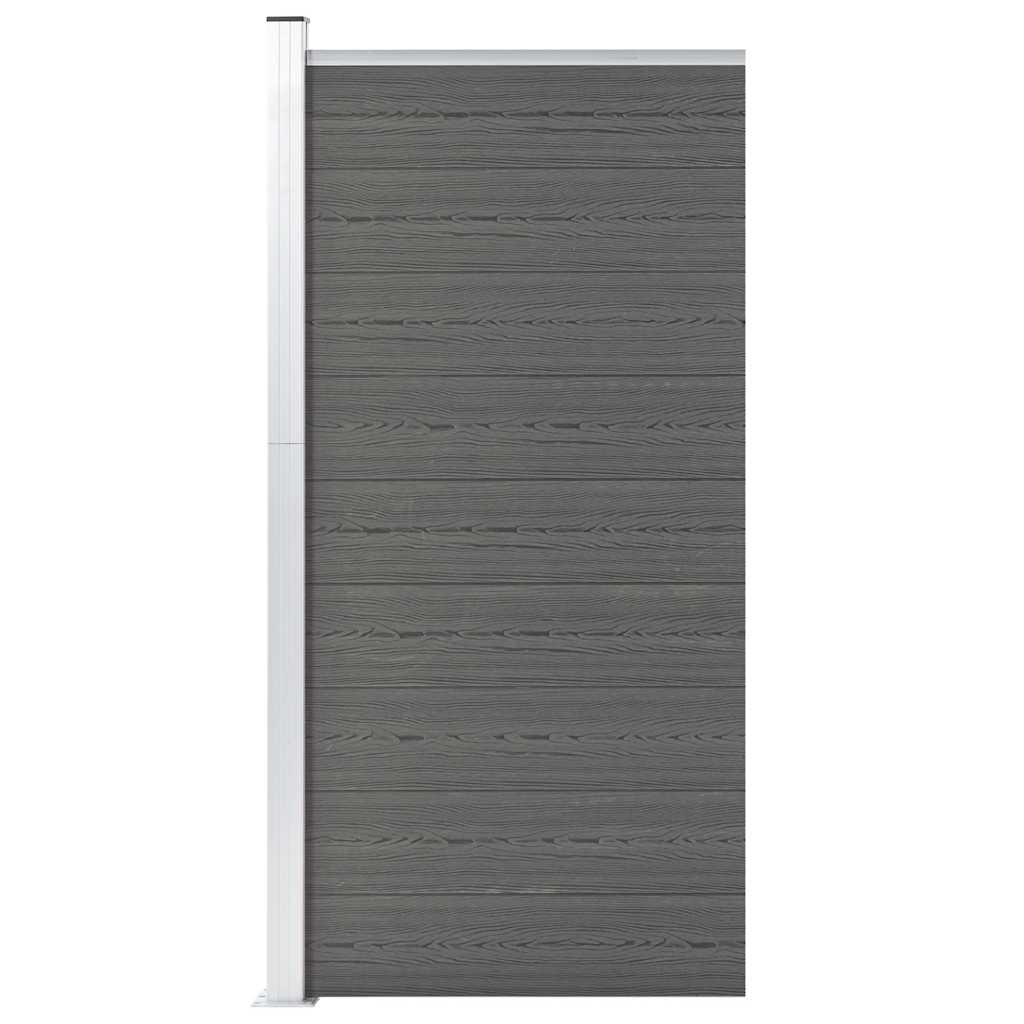 Pannello di Recinzione in WPC 95x186 cm Grigio | homemem39