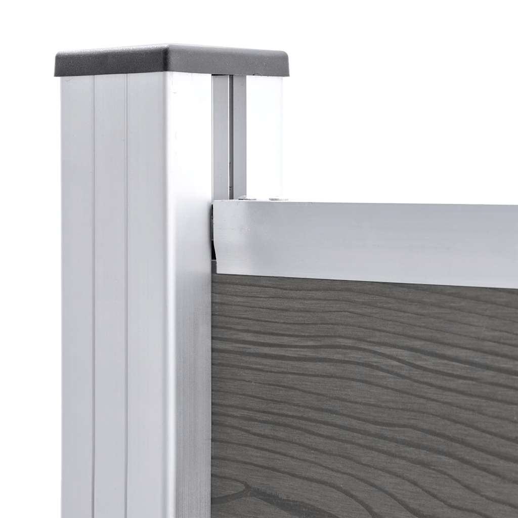 Pannello di Recinzione in WPC 95x186 cm Grigio | homemem39