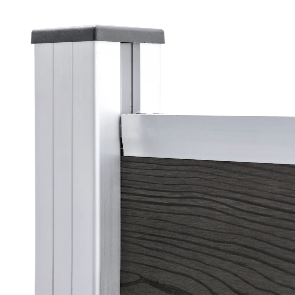 Pannello di Recinzione in WPC 95x186 cm Grigio - homemem39