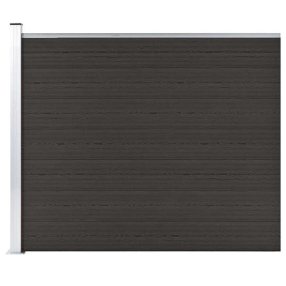 Pannello di Recinzione in WPC 175x146 cm Nero | homemem39