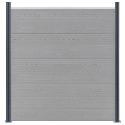 Pali di Recinzione 2 pz Grigio Scuro 185 cm in Alluminio - homemem39