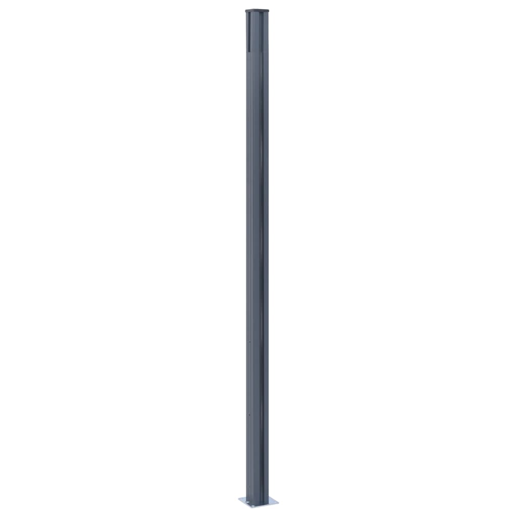 Pali di Recinzione 2 pz Grigio Scuro 185 cm in Alluminio