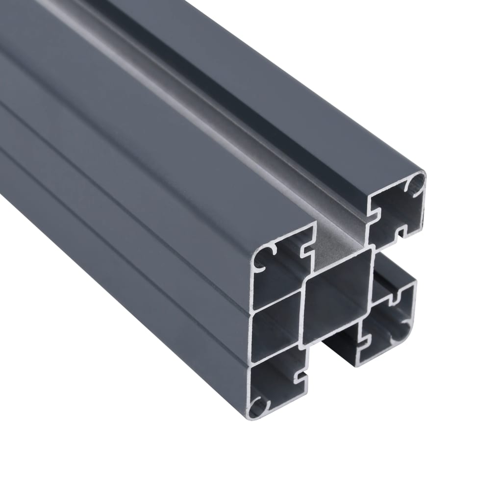 Pali di Recinzione 2 pz Grigio Scuro 185 cm in Alluminio - homemem39