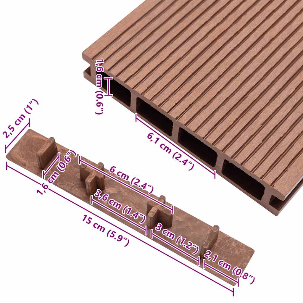 Tappi per Decking 10 pz in Plastica Marrone - homemem39