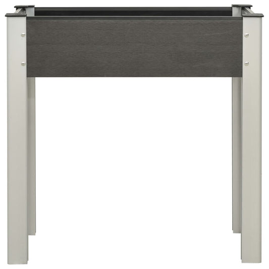 Fioriera Rialzata da Giardino 75x40x75 cm in WPC Grigio - homemem39