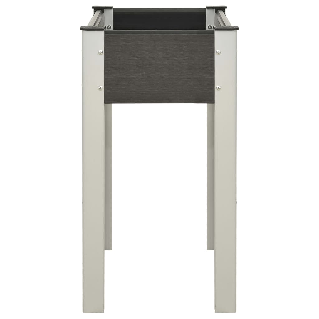 Fioriera Rialzata da Giardino 75x40x75 cm in WPC Grigio - homemem39