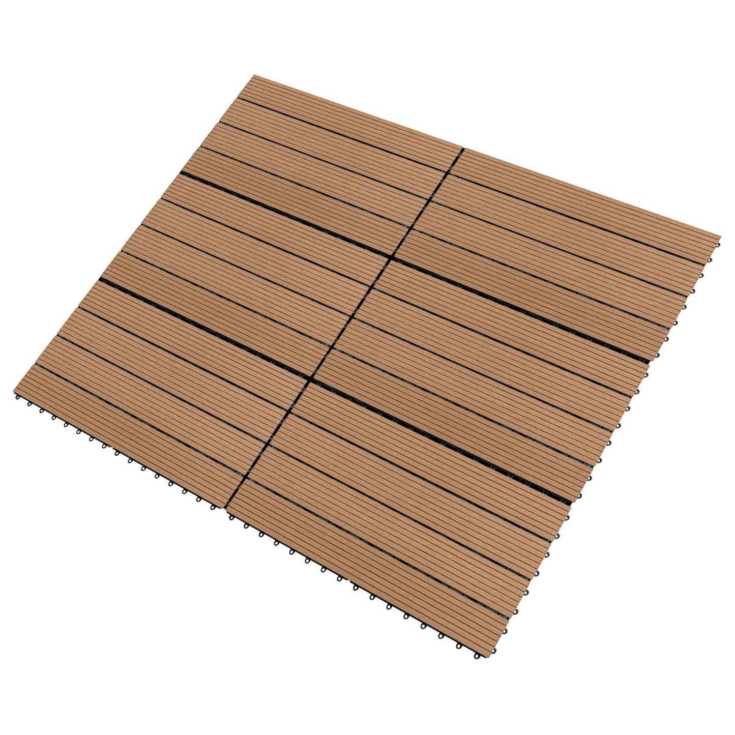 Piastrella per Decking 6 pcs Marrone 60 x 30 cm WPC | homemem39