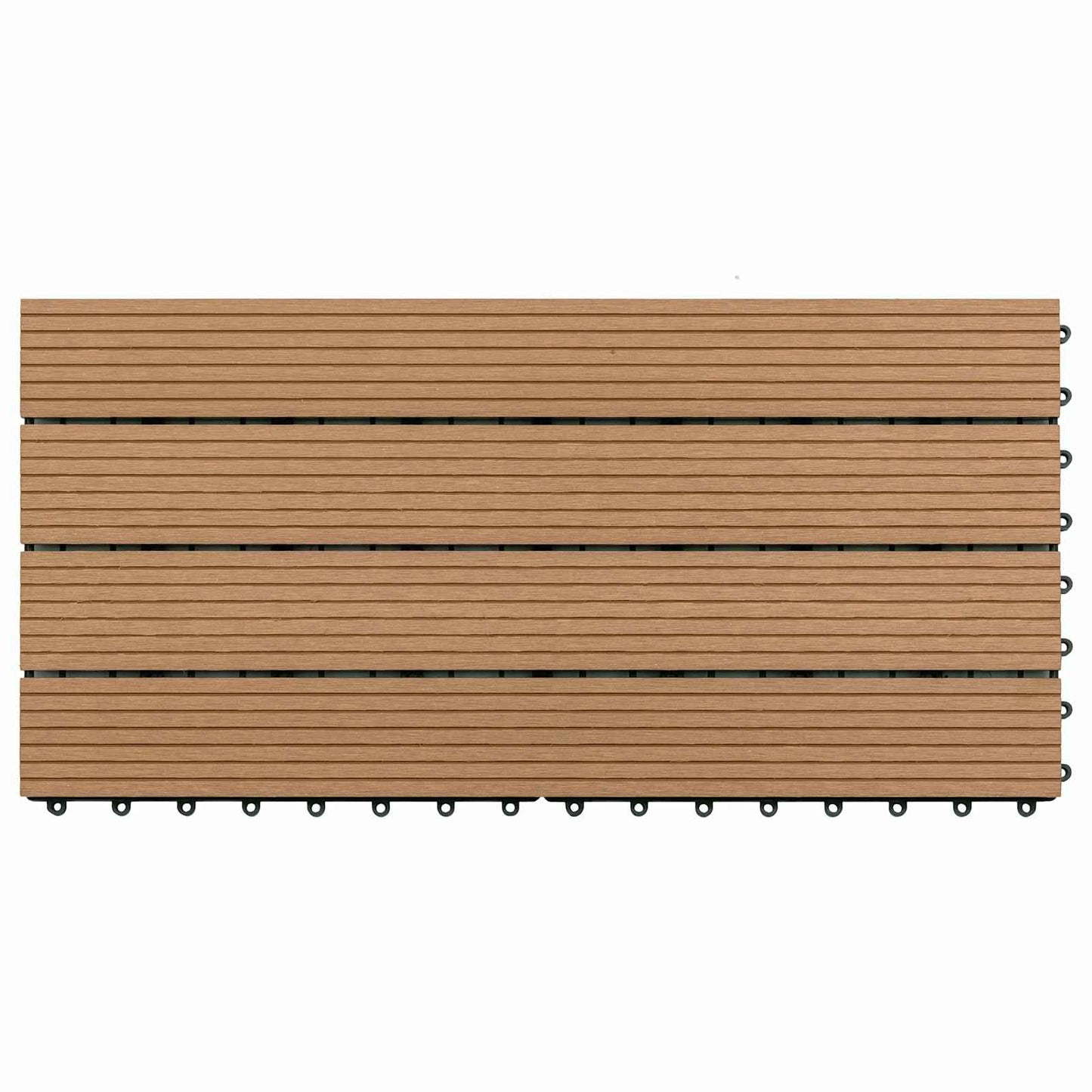 Piastrella per Decking 6 pcs Marrone 60 x 30 cm WPC | homemem39