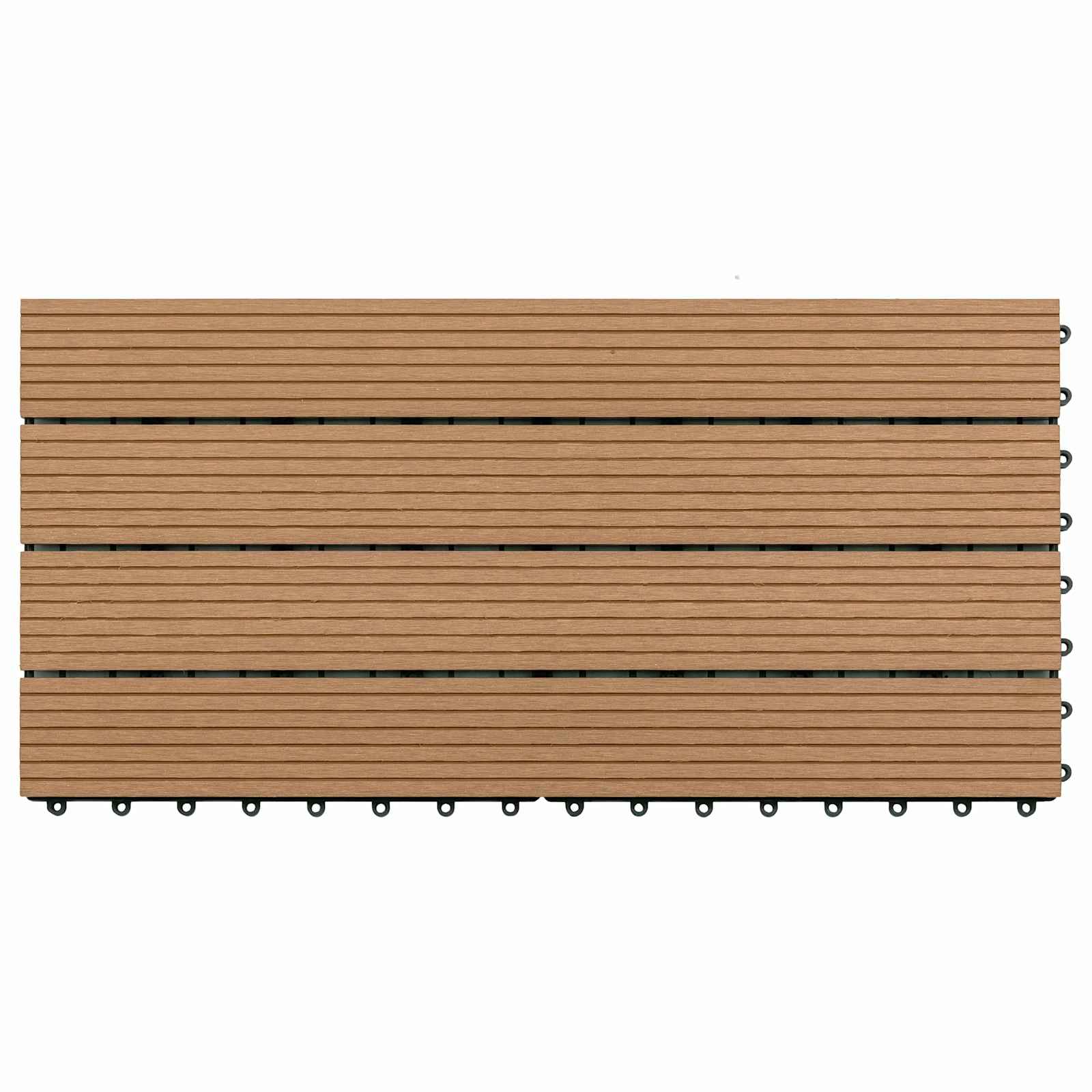 Piastrella per Decking 6 pcs Marrone 60 x 30 cm WPC | homemem39