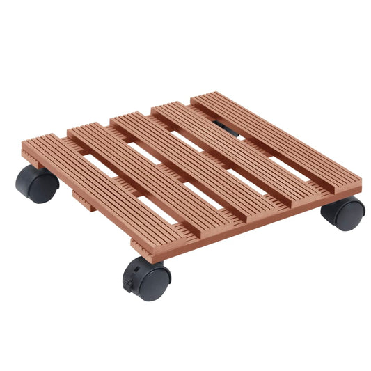 Carrelli Portavasi 2 pz Marroni 30x30x7,5 cm in WPC - homemem39