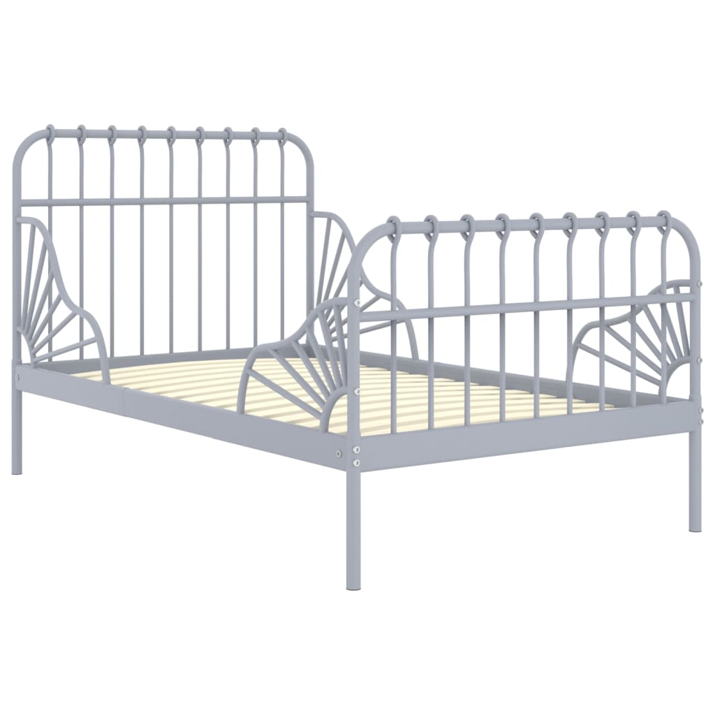Giroletto Estendibile Grigio in Metallo 80x130/200 cm | homemem39