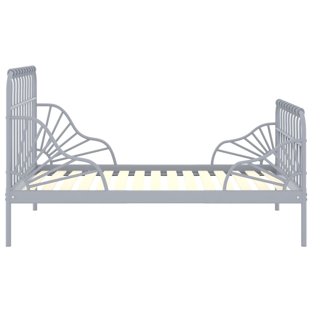 Giroletto Estendibile Grigio in Metallo 80x130/200 cm | homemem39