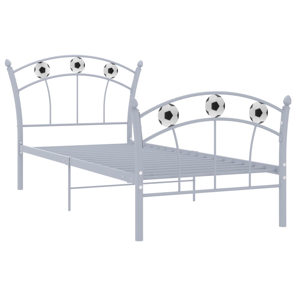 Giroletto con Motivo Calcio in Metallo Grigio 90x200 cm | homemem39