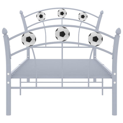 Giroletto con Motivo Calcio in Metallo Grigio 90x200 cm | homemem39