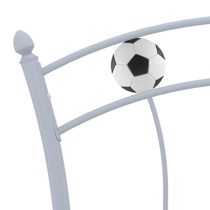 Giroletto con Motivo Calcio in Metallo Grigio 90x200 cm | homemem39