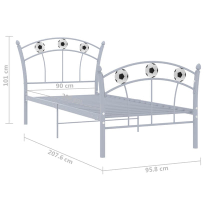 Giroletto con Motivo Calcio in Metallo Grigio 90x200 cm | homemem39