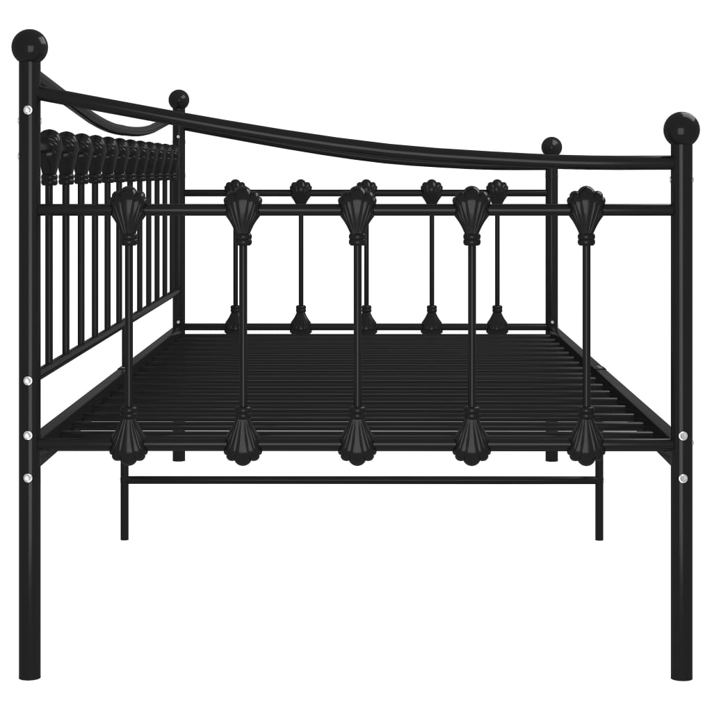 Telaio Divano Letto Nero in Metallo 90x200 cm | homemem39
