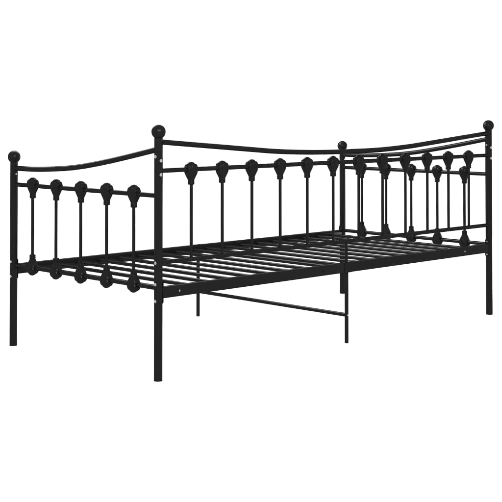 Telaio Divano Letto Nero in Metallo 90x200 cm | homemem39