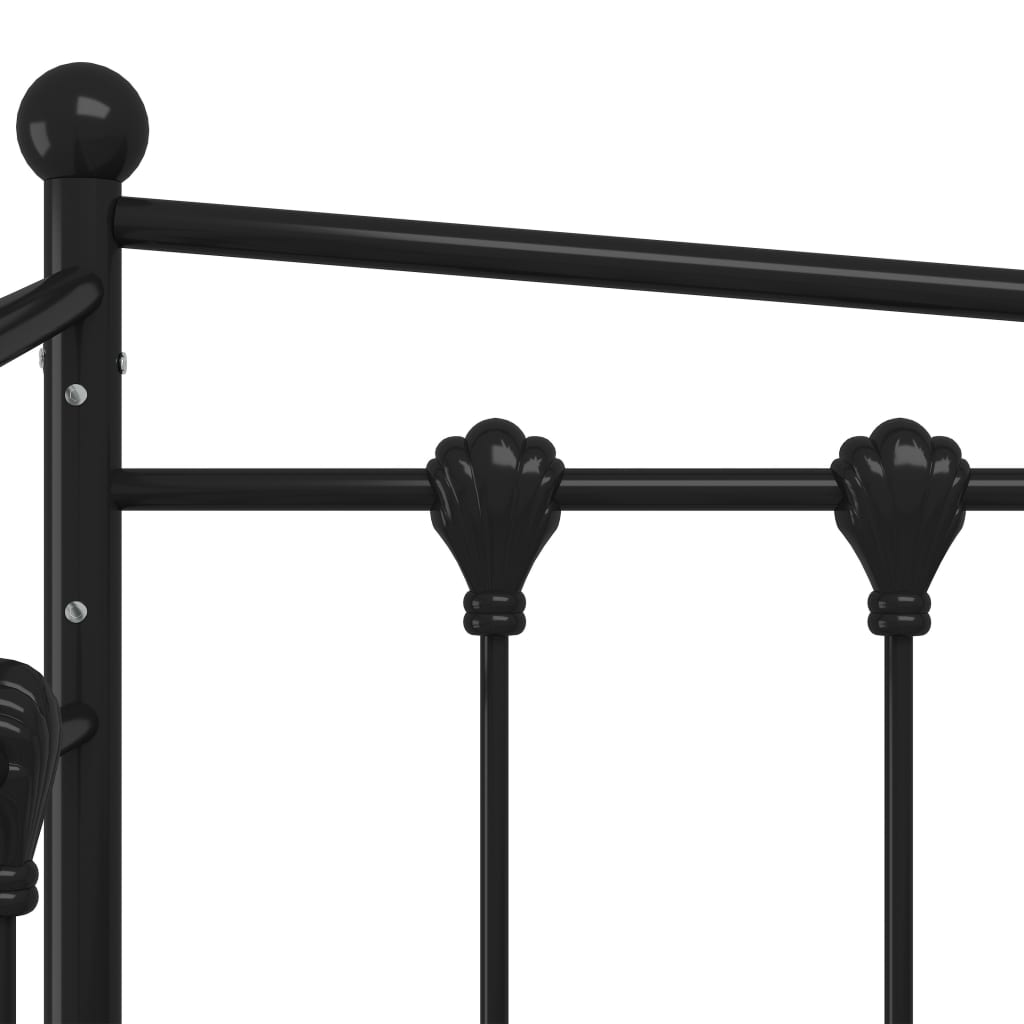 Telaio Divano Letto Nero in Metallo 90x200 cm | homemem39