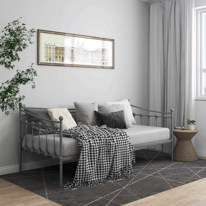 Telaio Divano Letto Grigio in Metallo 90x200 cm