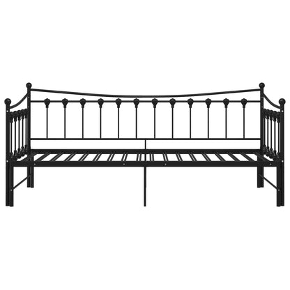Telaio Divano Letto Estraibile Nero in Metallo 90x200 cm - homemem39
