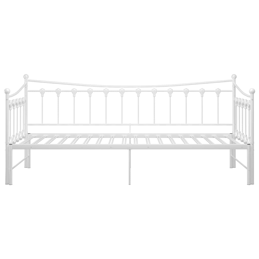 Telaio Divano Letto Estraibile Bianco in Metallo 90x200 cm