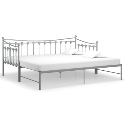 Telaio Divano Letto Estraibile Grigio in Metallo 90x200 cm - homemem39
